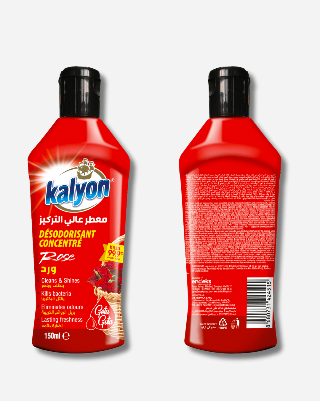 Kalyon Disinfectant Surface Cleaner Rose 150ML