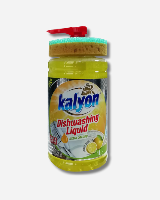 Kalyon Dishwashing Liquid Lemon With Sponge 1L