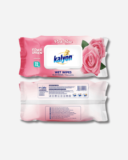 Kalyon Wet Wipes Pink Rose